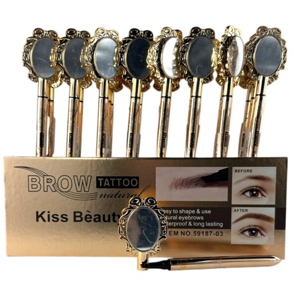 DELINEADOR PARA CEJAS CON ESPEJO KISS BEAUTY