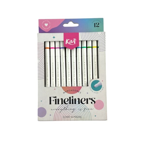 MARCADORES FINELINERS KIUT X12