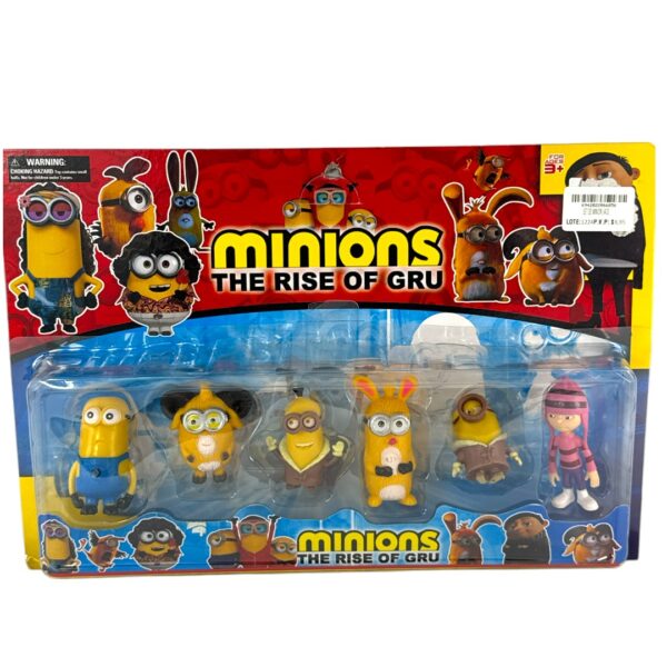 SET DE MUÑECOS MINIONS 6 UND