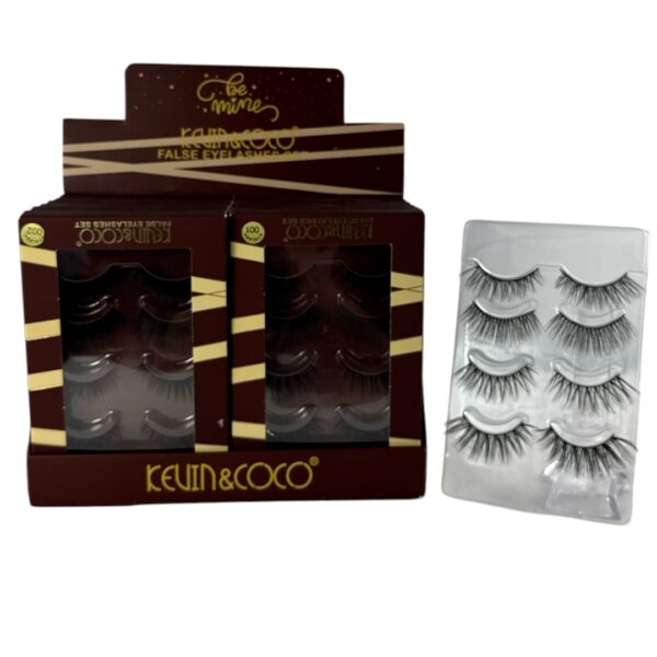 SET DE PESTAÑAS KEVIN 4 PARES