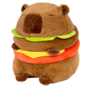 PELUCHE CAPIBARA HAMBURGUESA 20CM