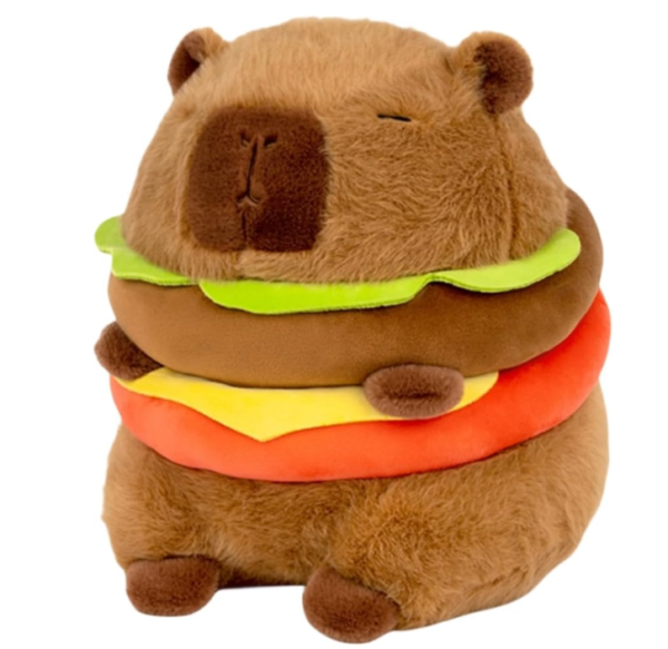 PELUCHE CAPIBARA HAMBURGUESA 20CM