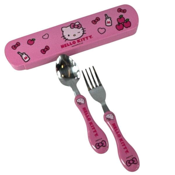 SET DE CUBIERTOS METALICOS HELLO KITTY - Imagen 2