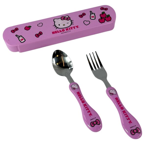 SET DE CUBIERTOS METALICOS HELLO KITTY - Imagen 3