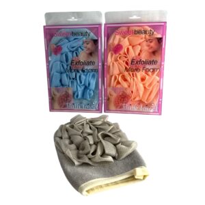 TOALLA EXFOLIANTE PARA BAÑO SWEET BEAUTY
