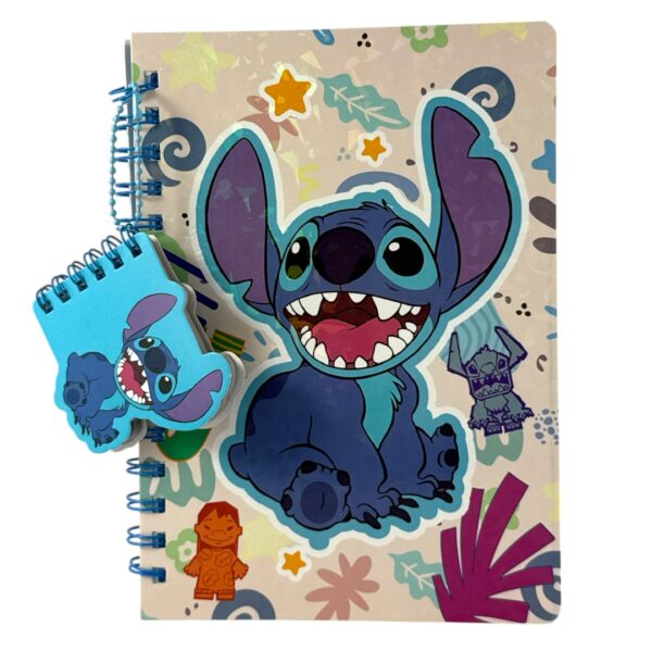 CUADERNO CON LLAVERO  STITCH