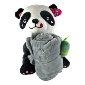 PELUCHE PANDA SENTADO 40CM CON COBIJA