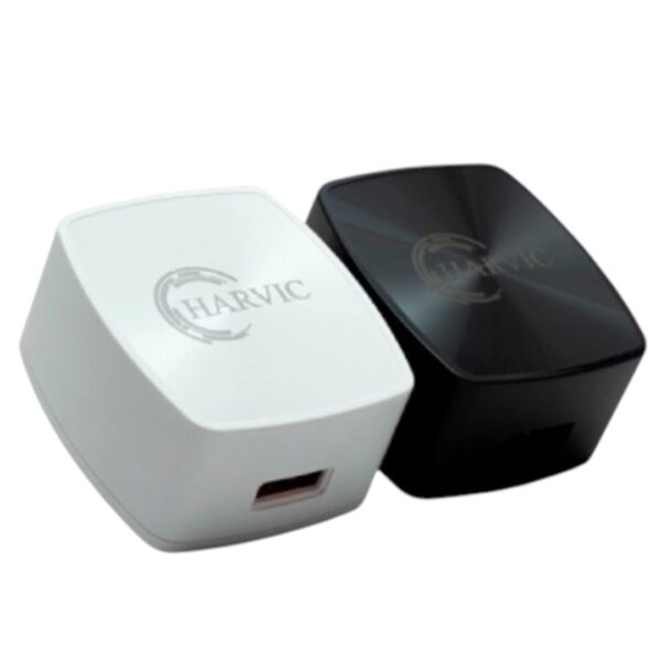 CUBO CARGADOR CON CABLE HARVIC CDR-300 TIPO C