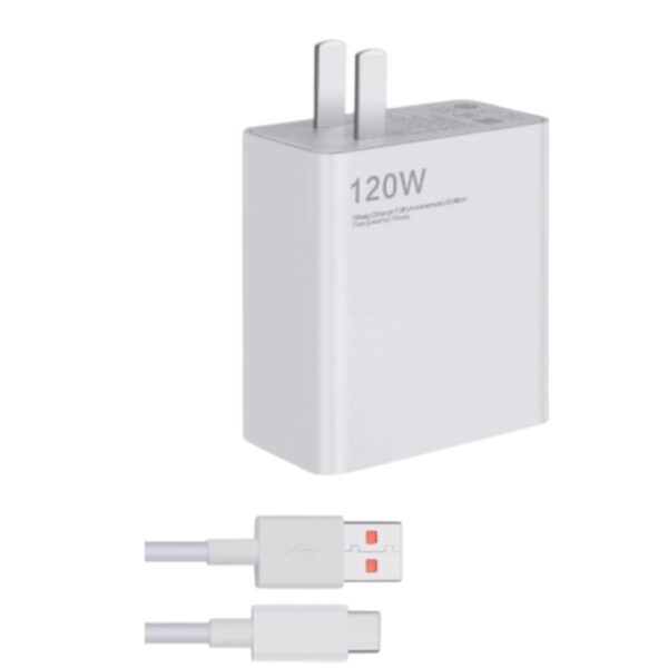 CUBO CARGADOR CON CABLE 120W HARVIC CDR-308 TIPO C