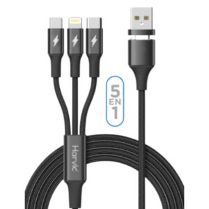 CABLE USB 5 EN 1 HARVIC CB-118